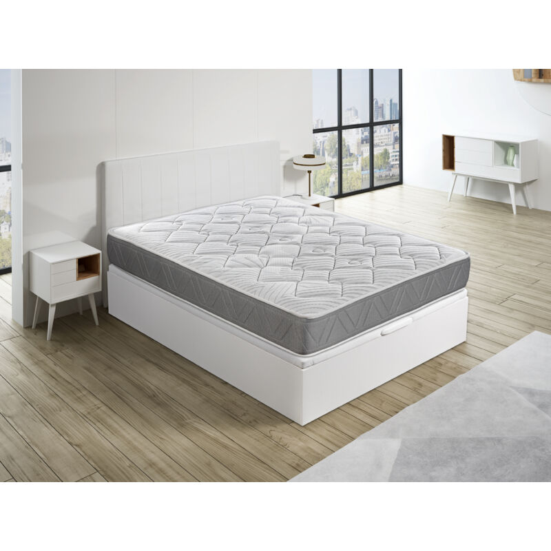 

Pack Descanso | Colchón Viscoelástico Ceramic + Canapé Abatible Gran Capacidad |Blanco Madera |150x190| Montaje y Retirada de Usado Incluido - Royal