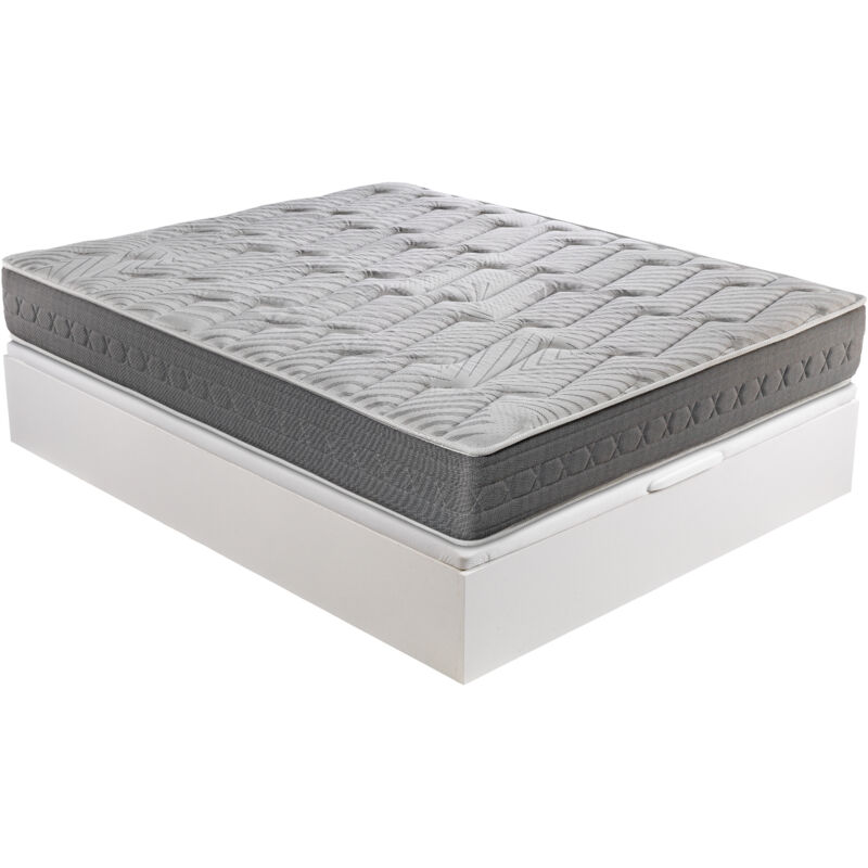

Pack Descanso | Colchón Viscoelástico Ceramic Plus + Canapé Abatible Gran Capacidad |Blanco Madera |150x190| Montaje y Retirada de Usado Incluido