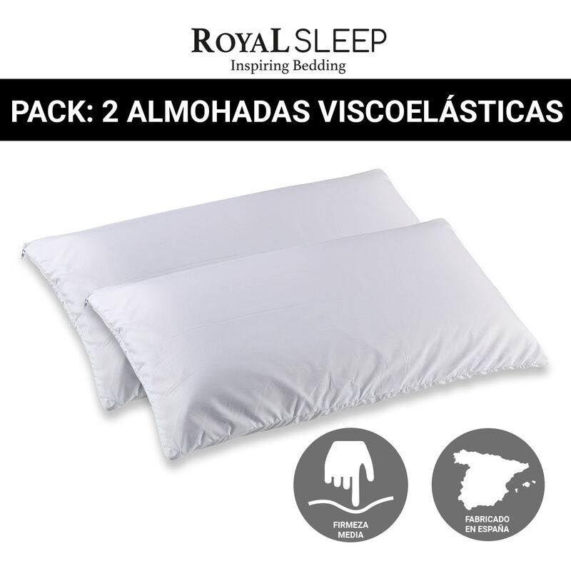 

Pack de 2 Almohadas viscoelásticas de firmeza Media | Adaptabilidad Total | Fabricadas en España | 70 cm | Fabricado bajo estrictas certificaciones