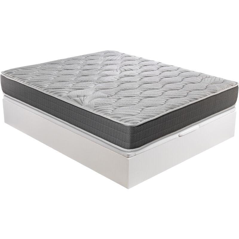 

Royal Sleep - Pack Descanso | Colchón Viscoelástico Ceramic + Canapé Abatible Gran Capacidad |Blanco Madera |135x190| Montaje y Retirada de Usado