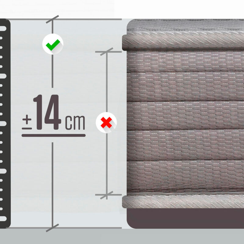 

Royal Sleep - Xfresh - Colchón viscoelástico de máxima calidad | Confort y firmeza alta | Altura 14cm | 135x200 | Fabricado bajo estrictas