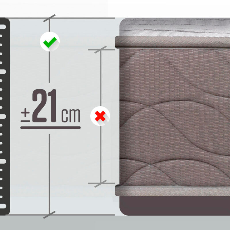 

Xfresh Premium - Colchón viscoelástico de calidad superior | Firmeza media | Adaptabilidad alta | Altura 21 cm | 90x200 | Fabricado bajo estrictas