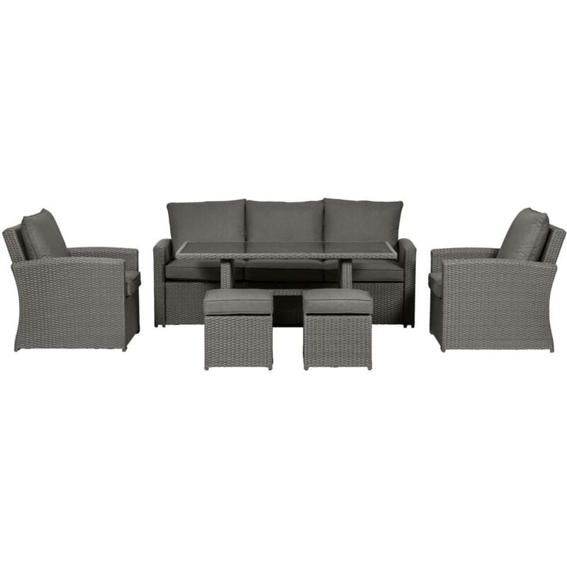 Paris 7 Seater 6Pc Deluxe Sofa Dining Set