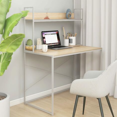 Computer Desk Canton w/ under desk shelves (120x60x75.5cm)