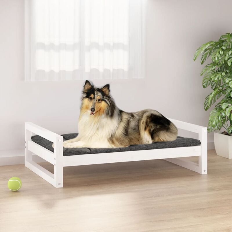 Royalton - Dog Bed White 95.5x65.5x28 cm Solid Pine Wood