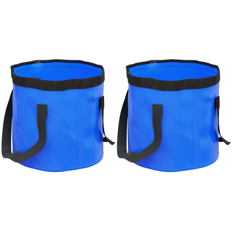 Berkfield Home - Royalton Folding Buckets 2 pcs Blue 20 l pvc