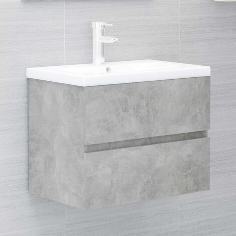 Royalton Sink Cabinet Concrete Grey 60x38.5x45 cm Engineered Wood