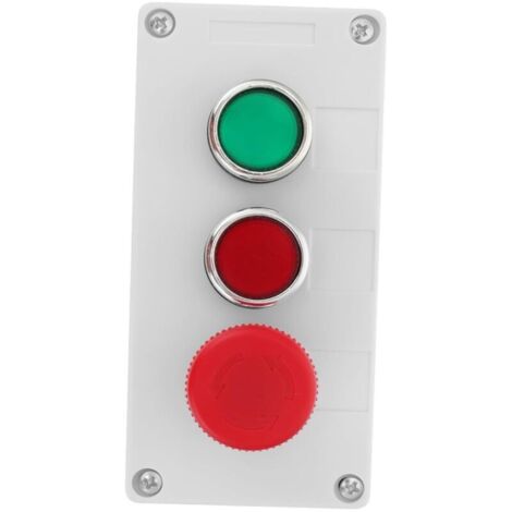 royaluxe -1 boîte de boîte d'arrêt d'urgence bouton poussoir momentané bouton poussoir momentané bouton d'arrêt d'urgence bouton poussoir arrêt boîtier de démarrage borne simple en plastique