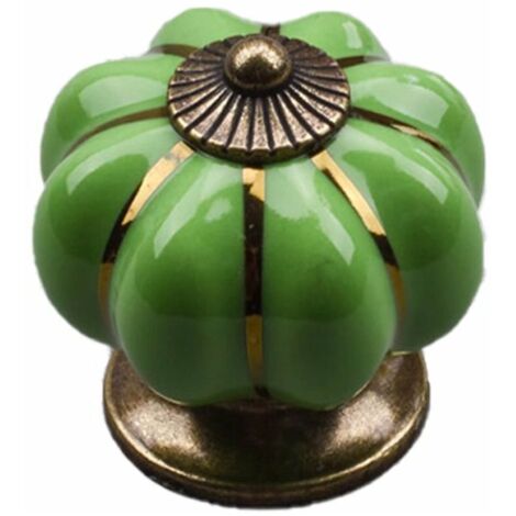 royaluxe - 1 Pcs Boutons Vintage De Citrouille En Céramique 40x40mm(Diamètre x Hauteur) , Poignee De Meuble Antique, Boutons De Portes Tiroirs Poignée De Traction Avec Vis Pour Cuisine Placard, Commod