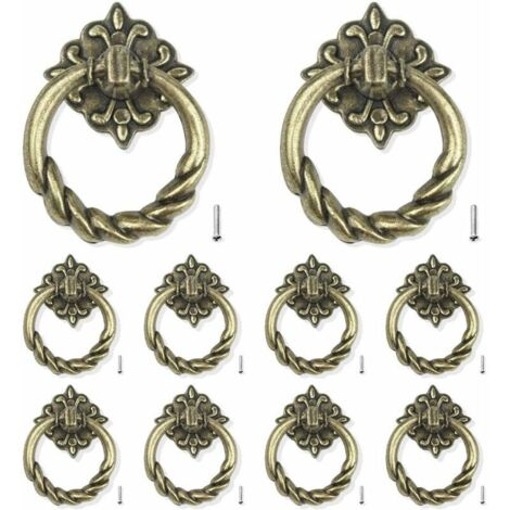 royaluxe - 10 Pièces De Poignée De Porte Poignée De Tiroir De Porte Poignée De Tiroir Poignée D'armoire En Bronze Pour Meubles De Cuisine Porte De Tiroir D'armoire-Française