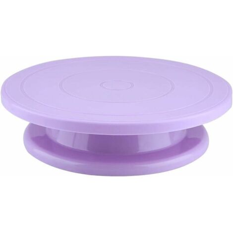 royaluxe - 11 pouces support de plateau tournant à gâteau outils de décoration de gâteau plateau de roulement antidérapant présentoir rotatif(violet)