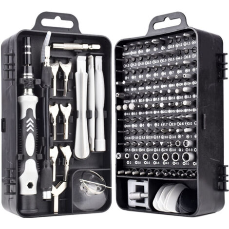 royaluxe -135 en 1 Mini Set Tournevis Precision Kit Tools Petit Boite Tournevis Torx Informatique Demontage PC Portable Pour MacBook,iPhone,Réparation,Lunettes,Bricolage,Montre,Smartphone