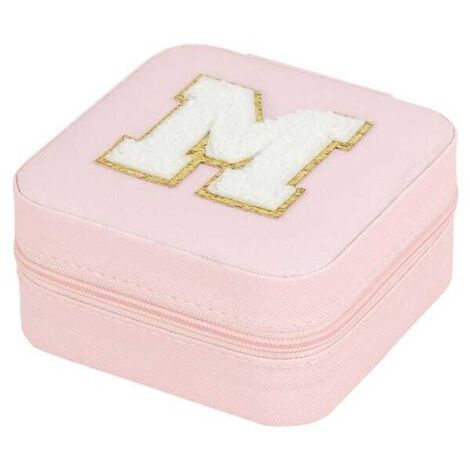royaluxe - 1PC Boîte à Bijoux Lettre Créative, Boîte de Rangement de Bijoux de Voyage,M