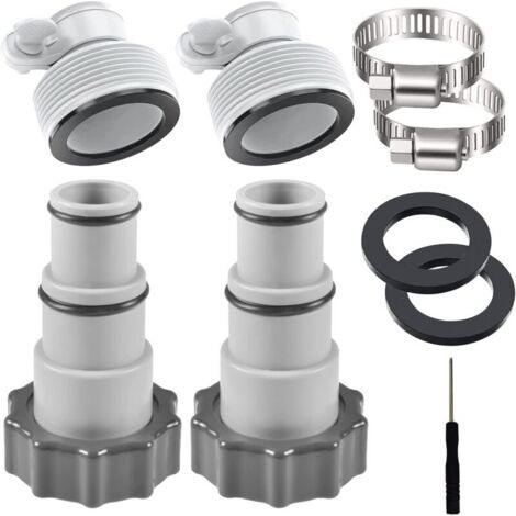 royaluxe -2 Adaptat de tuyau de piscine de rechange pour pompe Intex A, raccord pour tuyau de 32 mm et 38 mm