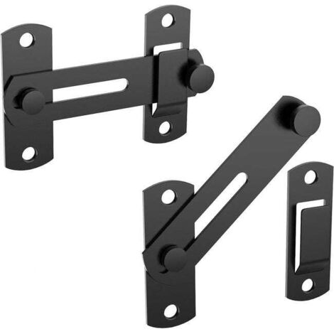 royaluxe - (2 paires) Verrous de porte de grange à bascule pour plus d'intimité, adaptés aux salles de bains, à l'extérieur, aux garages et aux fenêtres.