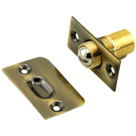 royaluxe - 2 Pcs Loquet de Porte de Garde Robe Fermoir Loquet Bille Encastrable Porte Rouleau Bille Attraper Mortaise Serrure Réglable Rouleau Bille Meubles Loquet de Porte Or，