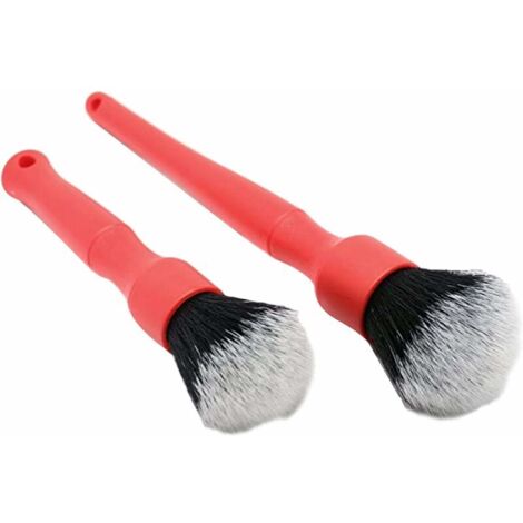 royaluxe - 2 Pièces Brosses De Détail De Voiture Brosses Ultra Douces pour Les évents Intérieurs Automatiques D'aération De Tableau De Bord Emblèmes Outils De Style De Nettoyage