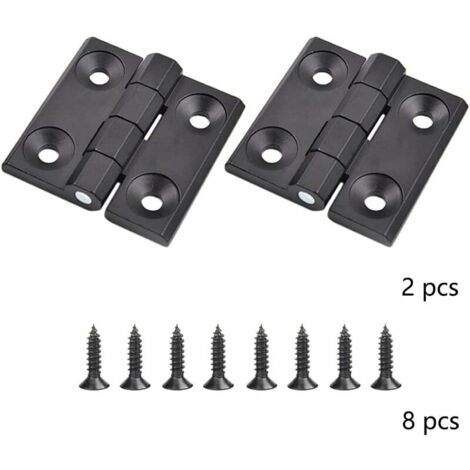 royaluxe- 2 Pièces Charnières pour placards Charnière Porte Charnière Meuble Charnières de Portes pour Porte Placard de Alliage de zinc avec Vis Noir