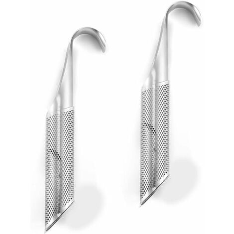 royaluxe - 2 Pièces Filtre à Thé Infuseurs Acier Inoxydable Tube en Acier Inoxydable Passoire à épices Herbes Filtre de Thé Et Couvercle Universel pour Théière argent，