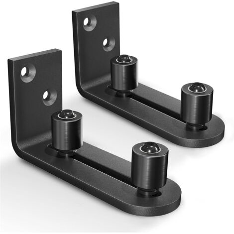 royaluxe - 2 pièces Système de porte coulissante - guides au sol réglables - roulettes de guidage au sol - accessoires pour portes coulissantes