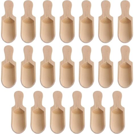 royaluxe - 20 pièces cuillères en bois ensemble de cuillères à soupe de sel de sucre pour les outils de cuisine à la maison d'épices