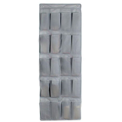 royaluxe - 20 Poches Grande Boîte De Rangement En Tissu De Maille Sac Suspendu Divers Articles Divers Organisateur Titulaire Chambre Chaussures Chaussons Sac De Rangement,gris pratique