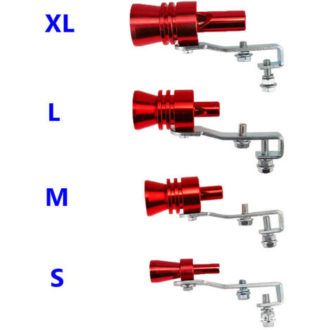 royaluxe - 2PCS Modification de voiture voiture son imitateur turbo sifflet tuyau d'échappement sondeur moto accessoires rouge, taille L