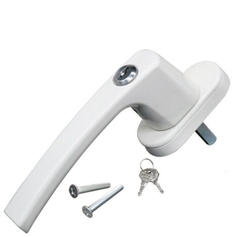 royaluxe - 2PCS Poignées de Fenêtre Verrouillables, Poignée de Fenêtre à Clé pour Sécurité Enfant, Adapté aux Fenêtres et aux Portes, avec 4 Clés Identiques,
