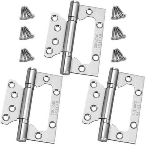 royaluxe - 3 Pièces Charniere Porte Lourde 100mm36mm Charnières Inox Roulement à Billes Charnière de Portail Exterieur pour Portes de Maison, Chambre