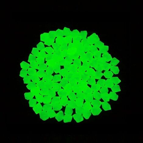 royaluxe -300Pcs Pierres Lumineuse Jardin Bleues Galets Décoratifs Lumineux Exteri Cailloux Artificiels Pierres Décoratives pour Jardin Chemin Pelouse Piscine Aquarium (Vert)