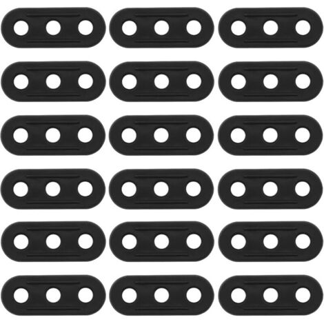 royaluxe -30pcs 3 Trous Corde Tend Cordon Ajust en Plastique Tente Corde Attache pour Camping Randonnée Pique-Nique Tente Ombre Bâche Auvent Activités de Plein Air 4mm Diamètre du Trou
