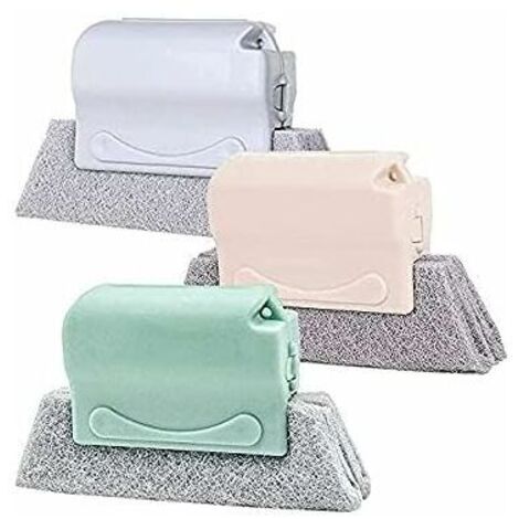 royaluxe - 3PCS Brosse de Nettoyage de rainure de fenêtre, Brosse de Nettoyage de rainure créative, Brosse de Nettoyage de fenêtre Magique, Nettoyage Rapide de Tous Les Coins et espaces, Cuisines,bleu