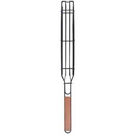 royaluxe - 3pcs meilleur panier de barbecue en acier inoxydable (poignée en bois) barbecue