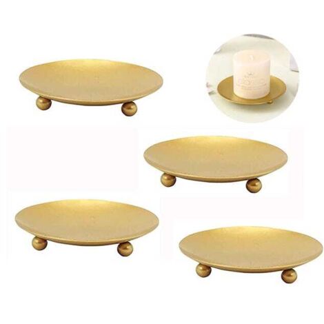 royaluxe - 4 bougeoirs romantiques, décoration nordique minimaliste et plateaux à bougies parfumées, parfaits pour les fêtes.