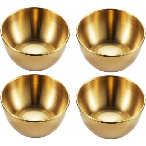 royaluxe - 4 petites assiettes rondes (dorées)