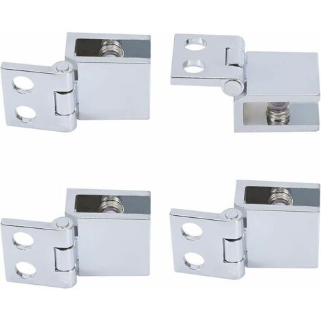 royaluxe- 4 pièces charnière de porte en verre sans perçage charnière en verre douche réglable pince de porte en verre plein cuivre 0 degré