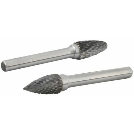 royaluxe - 5 Fraises en Acier au Tungstène Meulage Fraise 6mm Tige 10mm Tête Fraise Rotative Kit Fraises Rotatives en Carbure de Tungstène Fraises en carbure extrêmement polyvalentes