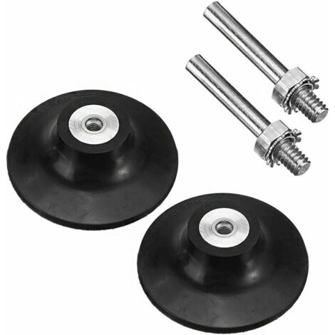 royaluxe - 75mm Support de Disques Roloc Disc Pad Plateaux de Polissage avec Tige Porte-Disque pour Outil Rotatif Ponçage Polissage 7.57.54.55cm (Noir) 2Pcs,