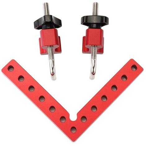 royaluxe - 90 degrés bloc de positionnement bois règle d’angle droit aluminium aluminium 160mm angle droit clip de fixation