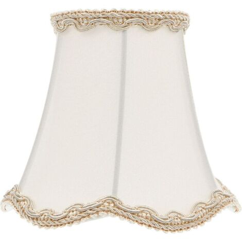 royaluxe - Abat-jour en tissu Clip sur ampoule, abat-jour en tissu seau, abat-jour de protection de lampe de bureau, lustre, applique murale, ampoule à bougie, lampadaire (blanc)
