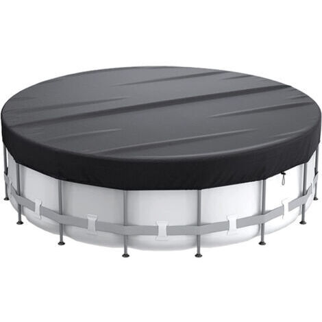 royaluxe -Abri de piscine, piscine hors-sol en bois, abri de piscine rond 420d pour cuve, piscine spa et piscine hors-sol, abri anti-poussière pour piscine à bulles avec cordon de serrage et piquets d