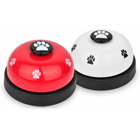 royaluxe -Accessoires de dressage pour chien Cloche pour Chien, Paquet de 2 Cloches en métal pour Chien avec Fond en Caoutchouc antidérapant Cloche de Porte pour Chien pour Anneau de Formation pour Po