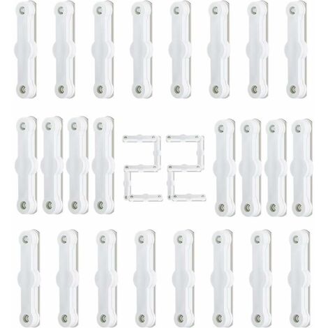 royaluxe - Aimants pour Moustiquaires, Fillis 22pièces Bandes magnétiques Clips magnétiques Autocollants Clips pour moustiquaires de fenêtres sans percer Fixation