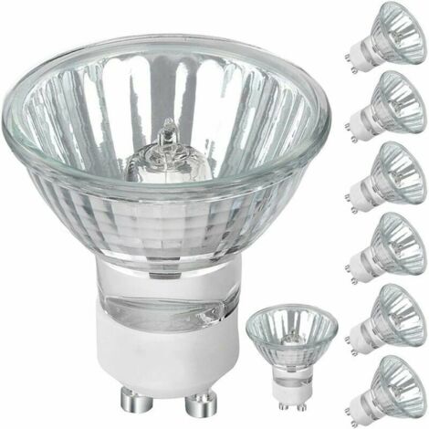 royaluxe -Ampoule Halogene GU10 50W 230V, 500lm Blanc Chaud 2700K, Dimmable Ampoule Spot Halogene MR16, pour Lumière d'armoire, Lumières d'exposition, pack de 8