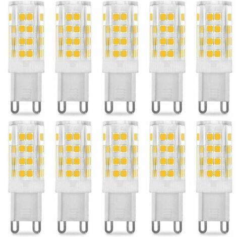 royaluxe -Ampoule LED G9 5W, Equivalent 40W , Blanc Chaud 3000k, 220-240V, 360° angle de faisceau, Pack de 10