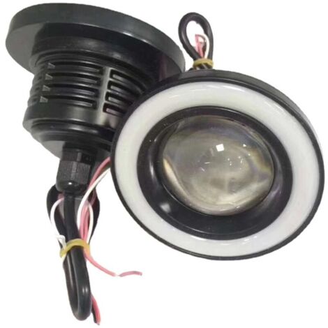 royaluxe -Ampoules antibrouillard LED rondes 3 pouces, haute luminosité, lampe de project œil d'ange, étanche IP65, universelle, adaptée à la voiture, 2 pièces