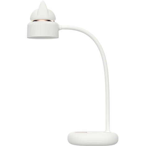 royaluxe - Avec batterie rechargeable par USB/Liseuse LED & Lampe de lecture pour bureau, lit, chevet - Légère, pratique - Parfait pour enfant -rose,Modèle sans clip - Blanc