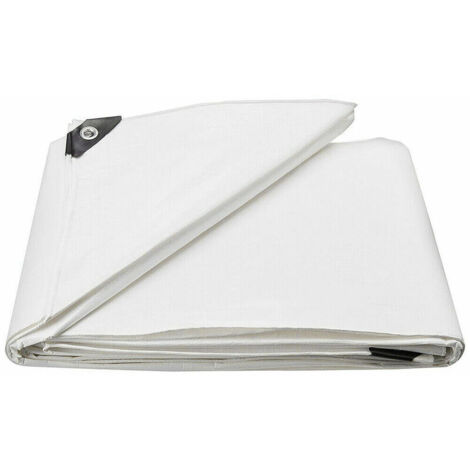 royaluxe - Bâche de Protection PE Bâche Piscine 2x5m,Couverture étanche bâche imperméable et indéchirable,Blanc