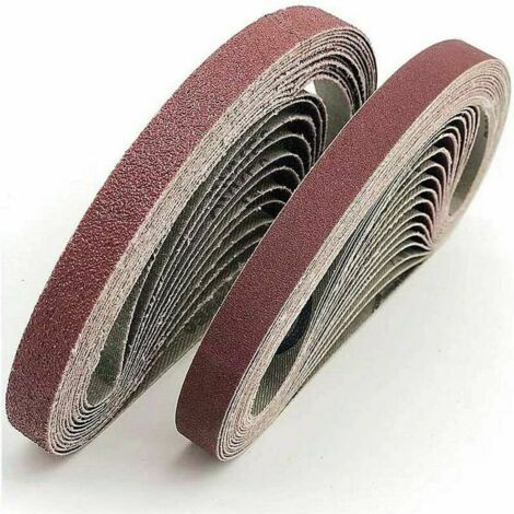 royaluxe -Bande abrasive 13x457 mm.4 sortes de gravier mixte (5X40/60/80/120).Ensemble de Bandes Abrasives (20 pièces),Pour le ponçage