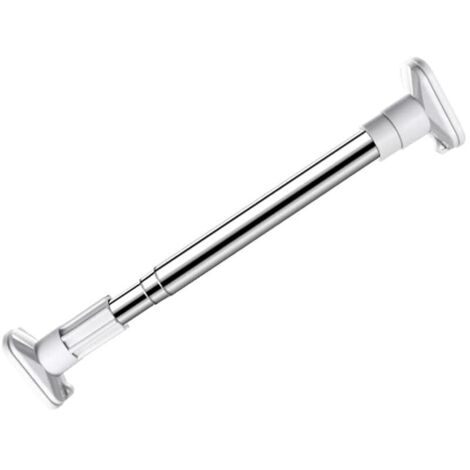 royaluxe - Barre à Tension Inoxydable de Rideaux de Douche Sans Perçage 50 à 80CM Tringle Téléscopique à Caoutchouc pour Armoire/Baignoire/Fenêtre/Étendoire